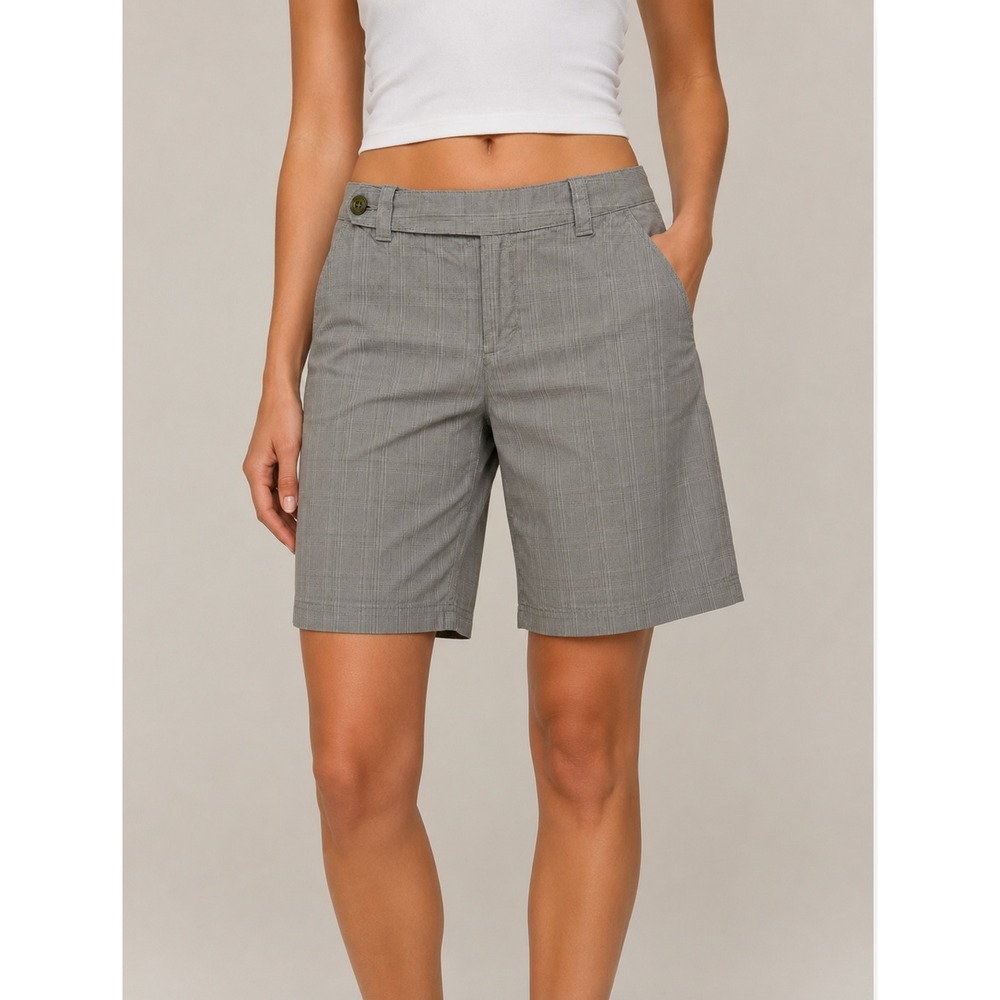 The North Face Shorts 8 Gray Plaid Cotton Hiking Gorpcore Bermuda Summer Preppy